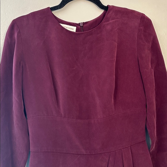 Jones New York 100% Silk Dress size 8 Maroon - Picture 2 of 10